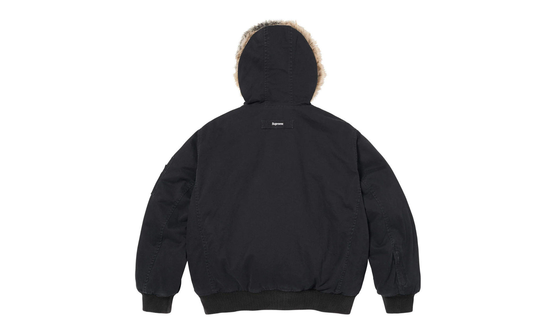 Supreme Reversible Faux Fur Hooded Work Jacket Black | OVERCEZ