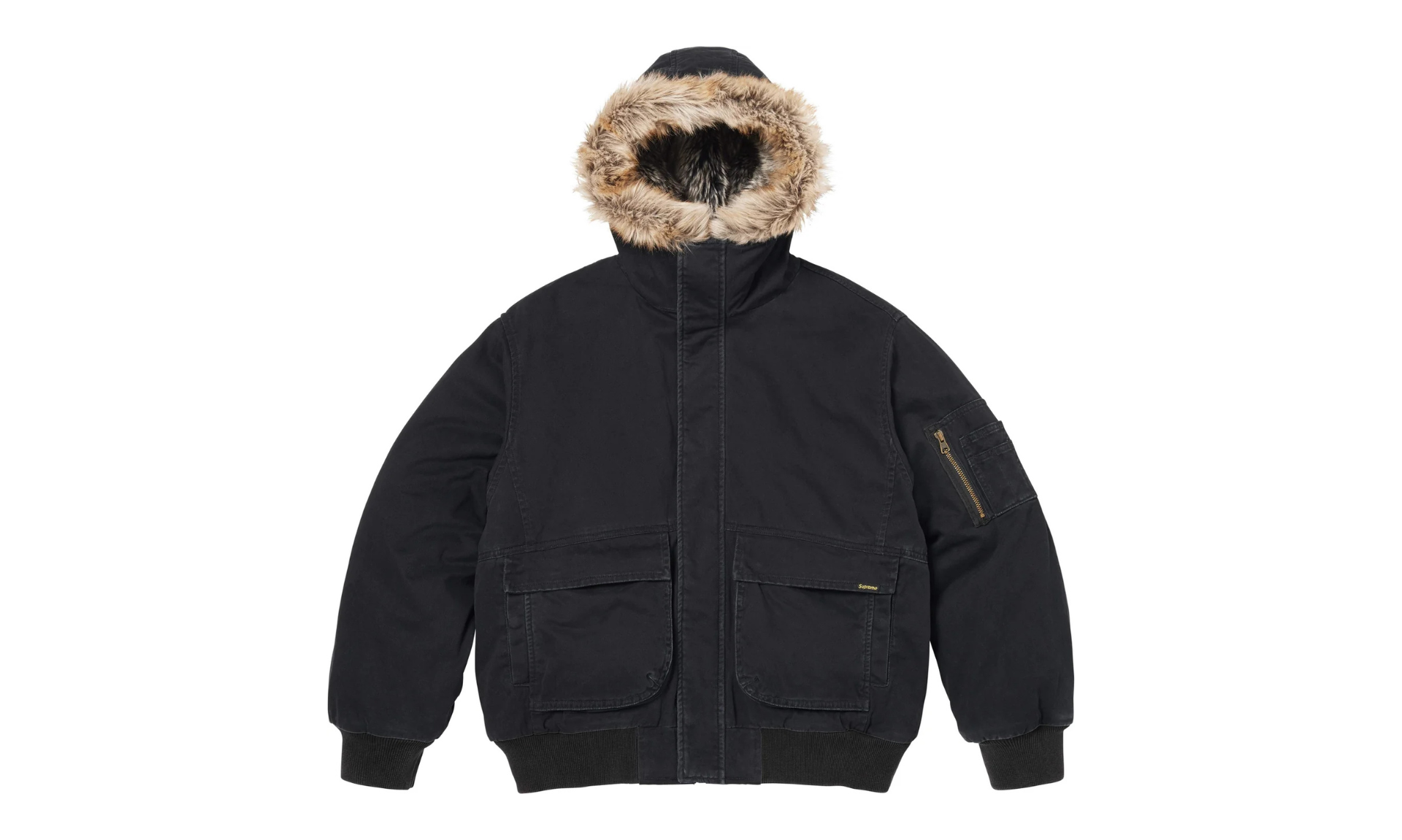 Supreme Reversible Faux Fur Hooded Work Jacket Black | OVERCEZ