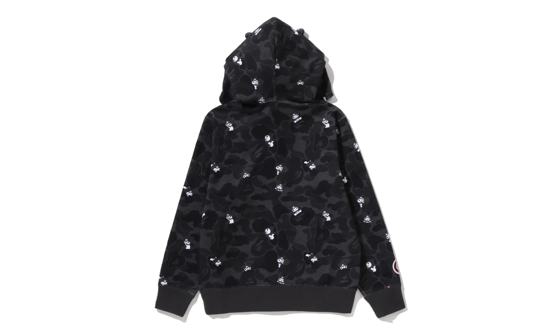 BAPE x Sanrio Characters Kuromi Camo Full Zip Hoodie Black (WMNS)