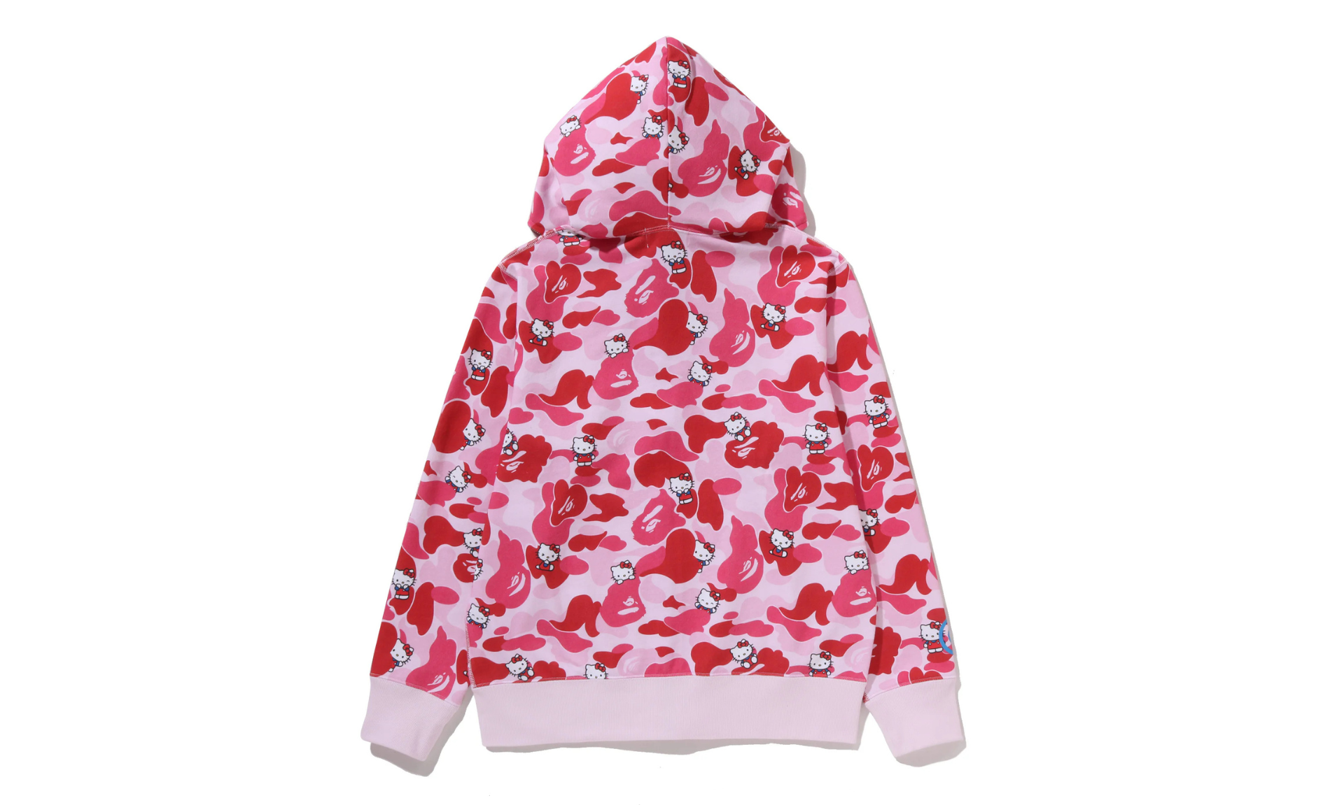 BAPE x Sanrio Characters Hello Kitty Camo Full Zip Hoodie Pink (WMNS)
