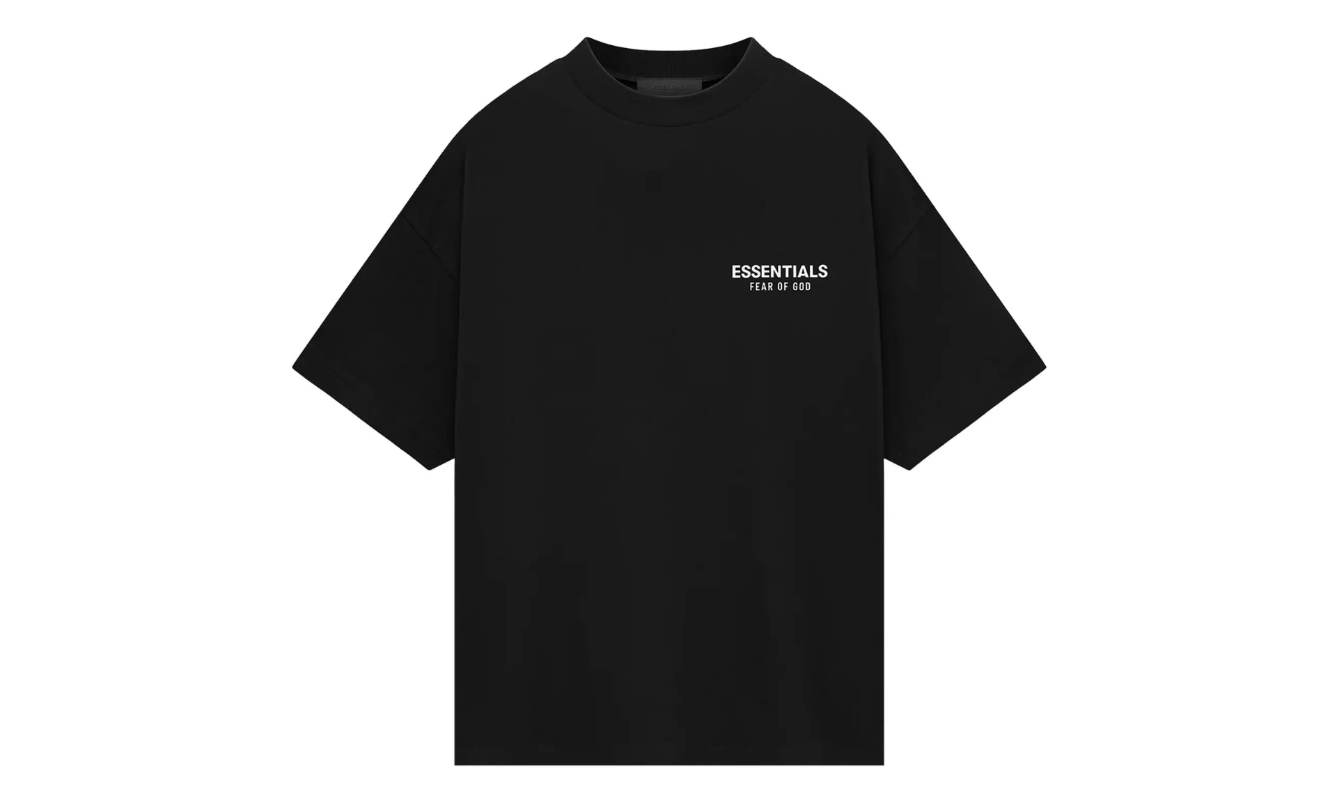 Fear of God Essentials Jersey Crewneck T-Shirt Black | OVERCEZ