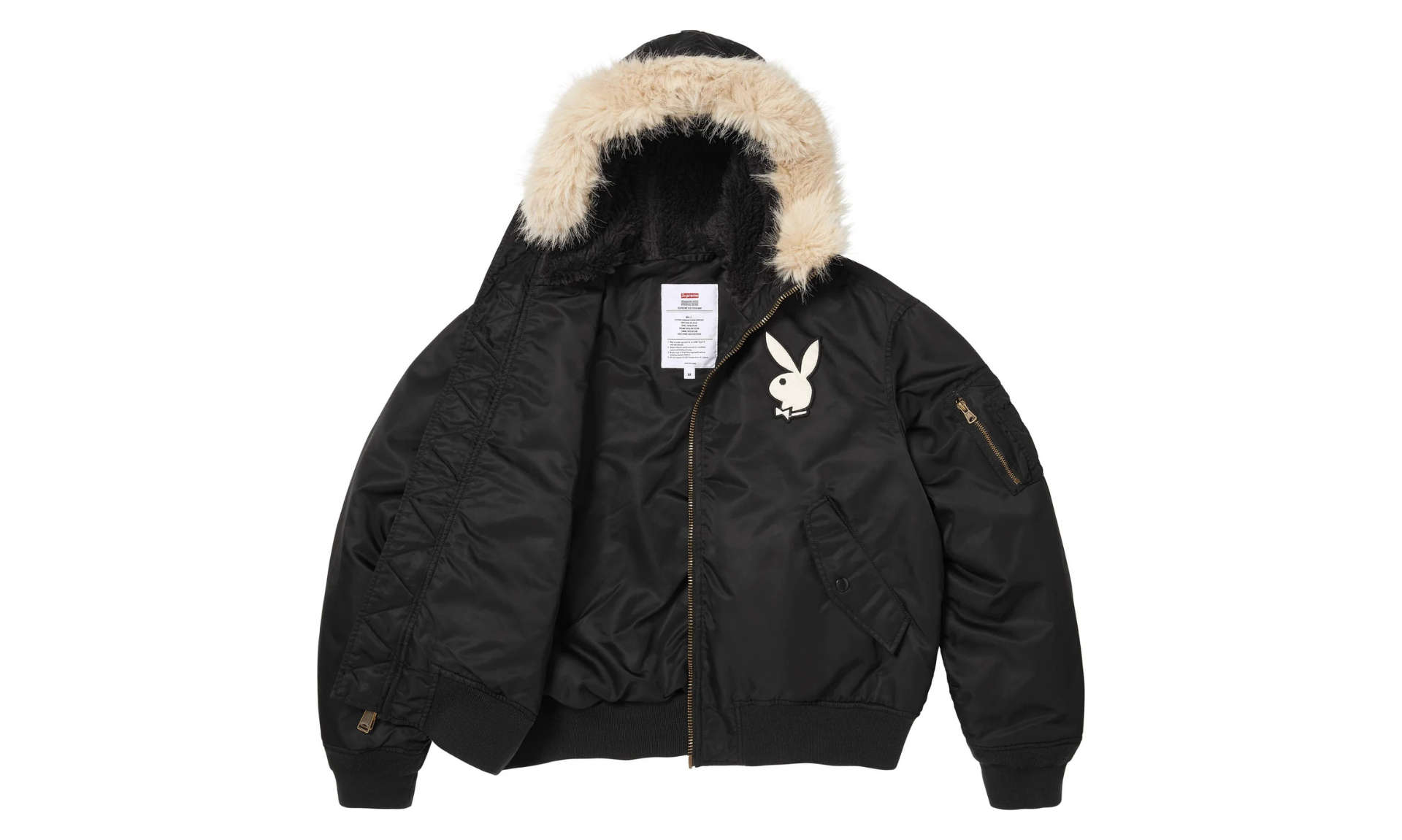 Supreme Playboy Hooded MA-1 Black
