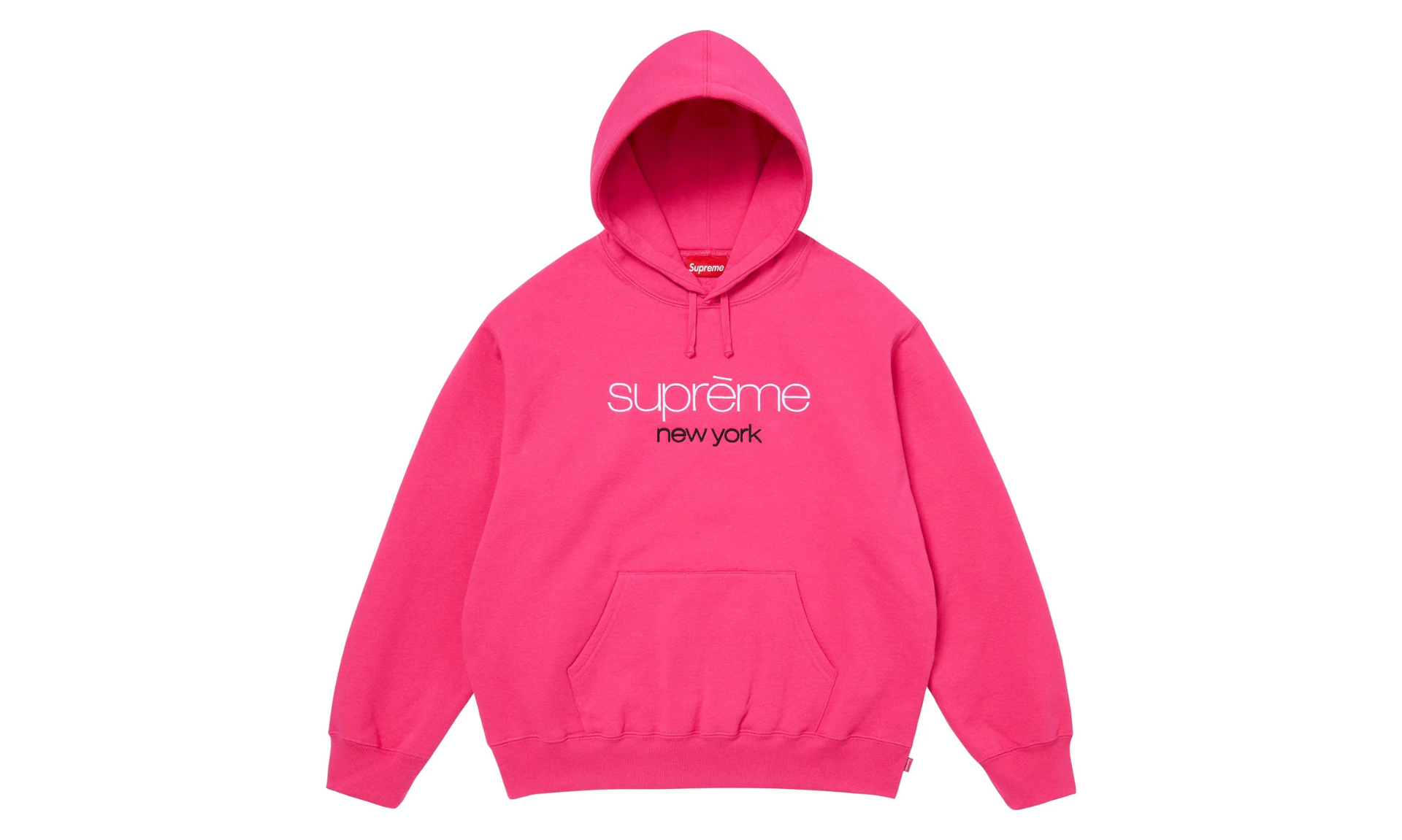 Supreme Classic Logo Hoodie Bright Fuchsia