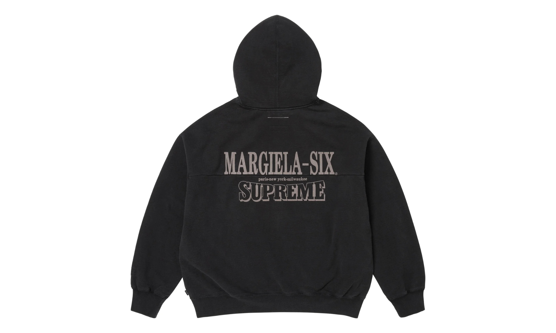 Supreme MM6 Maison Margiela Eagle Zip Up Hooded Sweatshirt Black