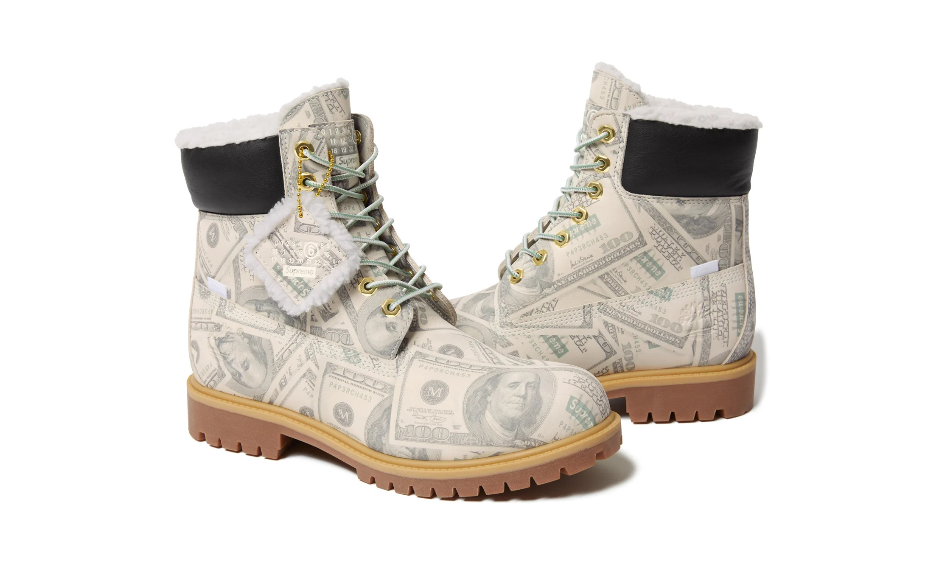 Timberland 6" Premium Waterproof Boot Supreme x MM6 Maison Margiela $100 Bills