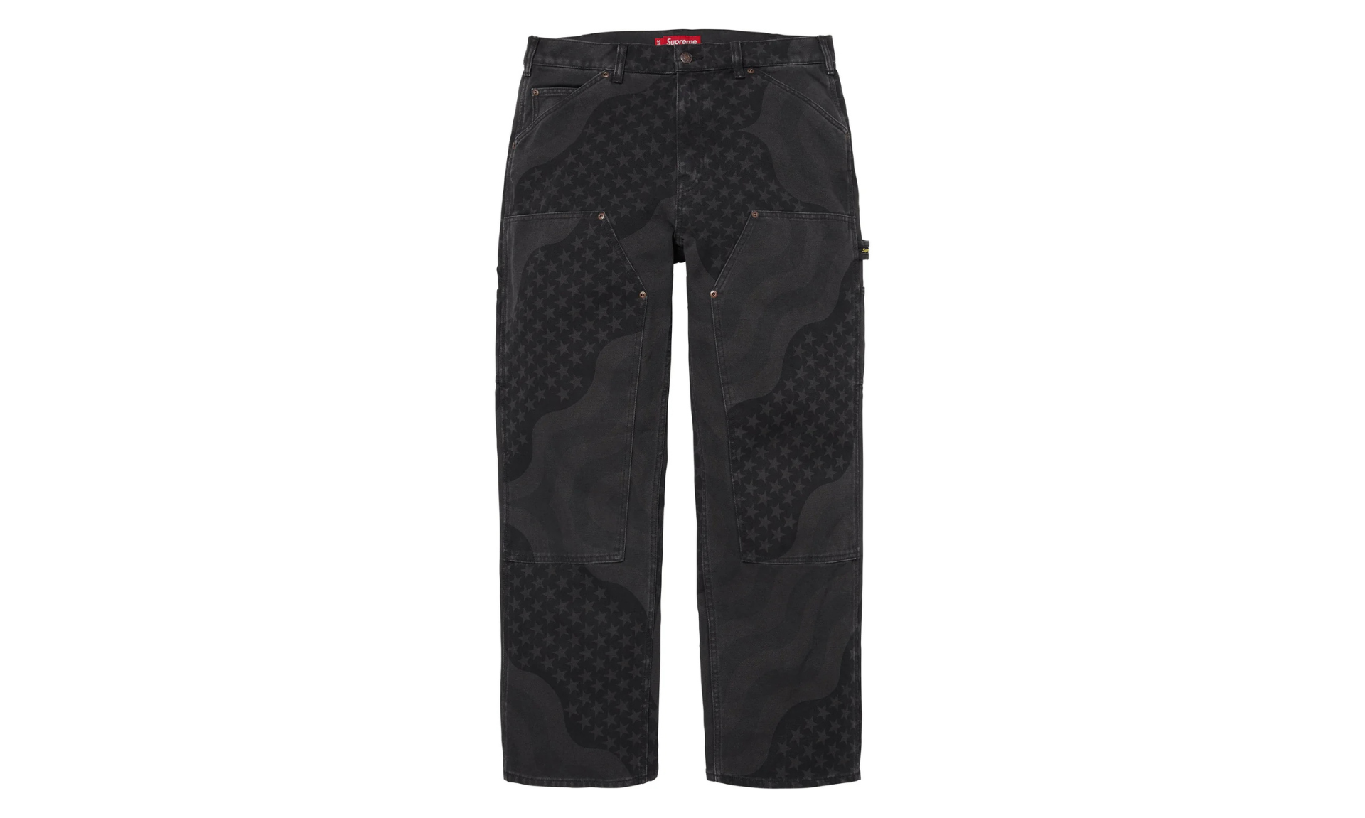Supreme Flag Double Knee Painter Pant Black