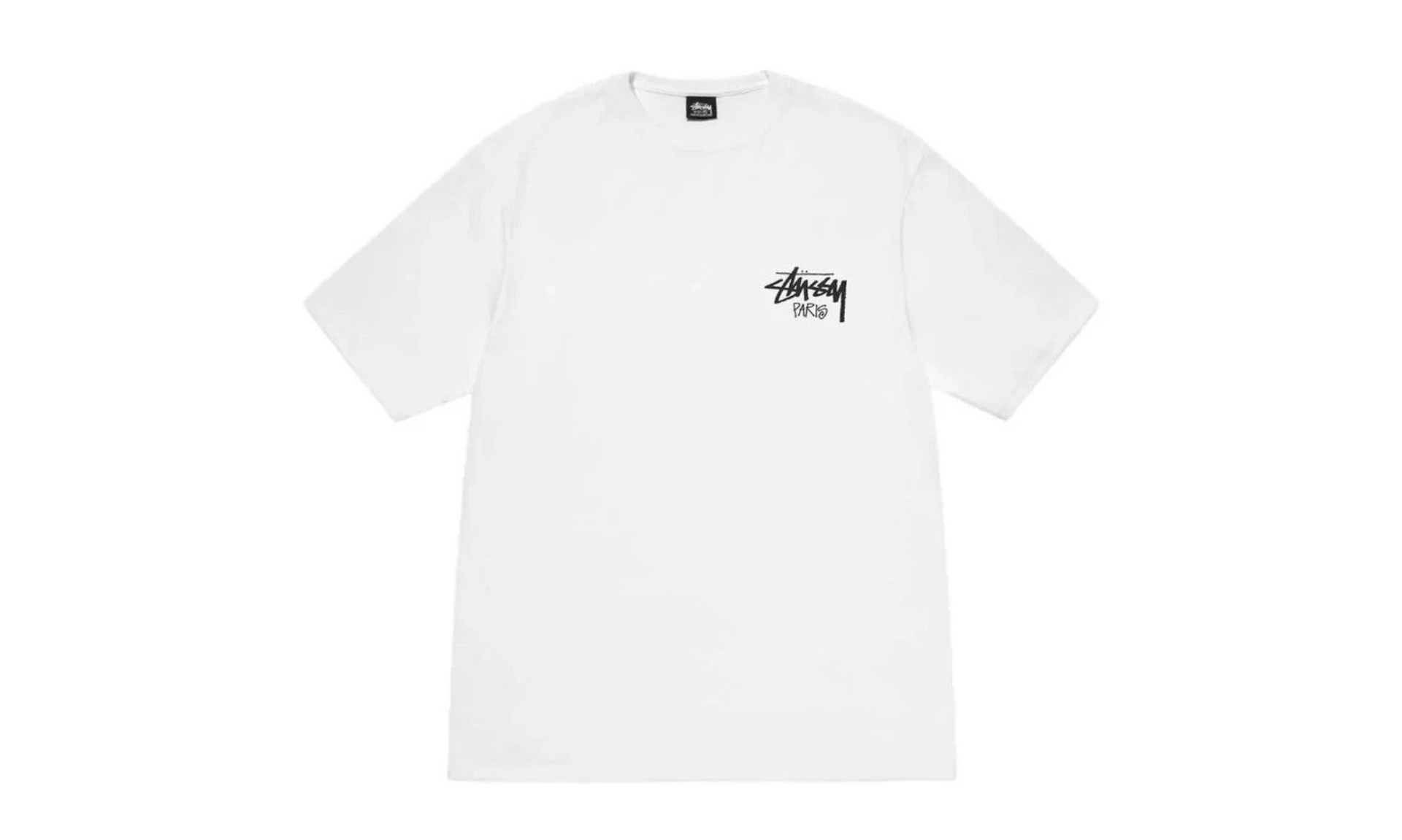 Stussy Stock Paris Tee White