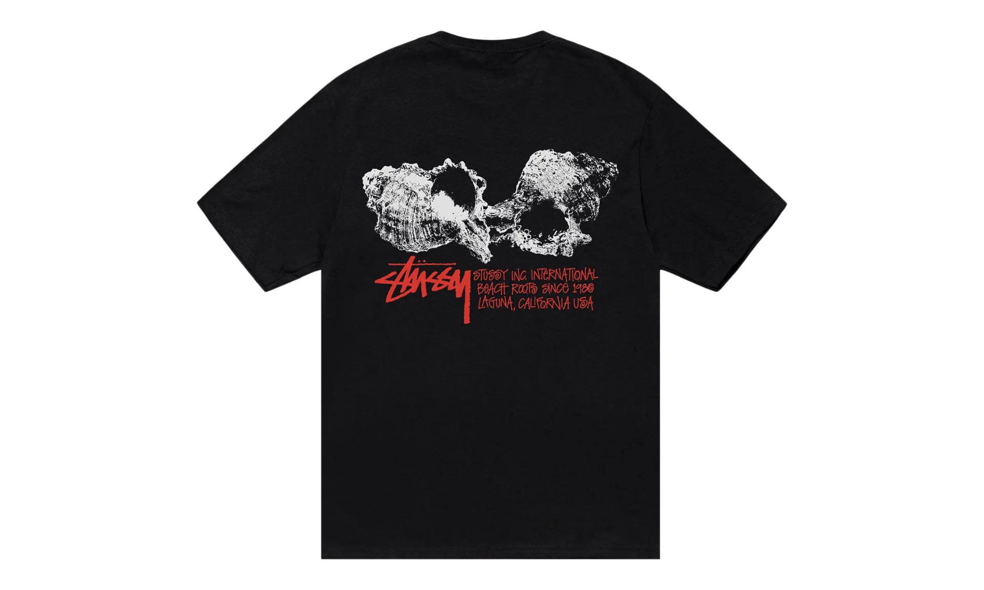 Stussy Shells Tee Black | OVERCEZ