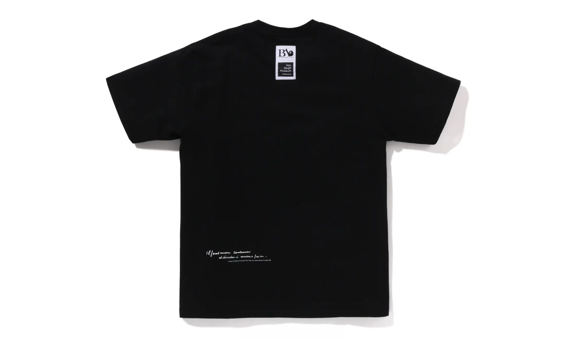 BAPE x Van Gogh Museum College Tee Black