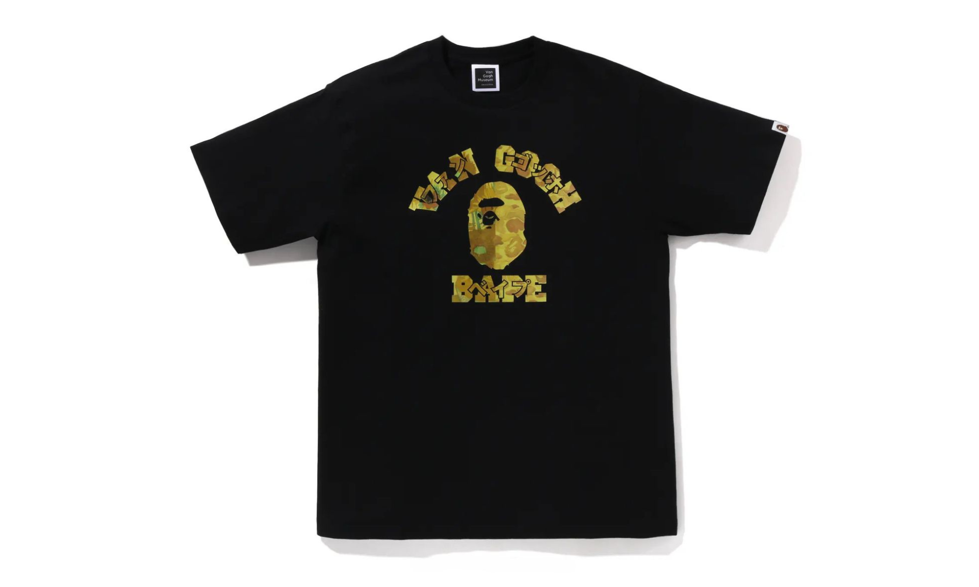 BAPE x Van Gogh Museum College Tee Black