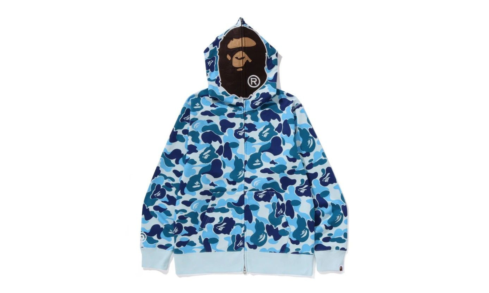 BAPE ABC Camo 2ND APE FullL Zip Hoodie Blue
