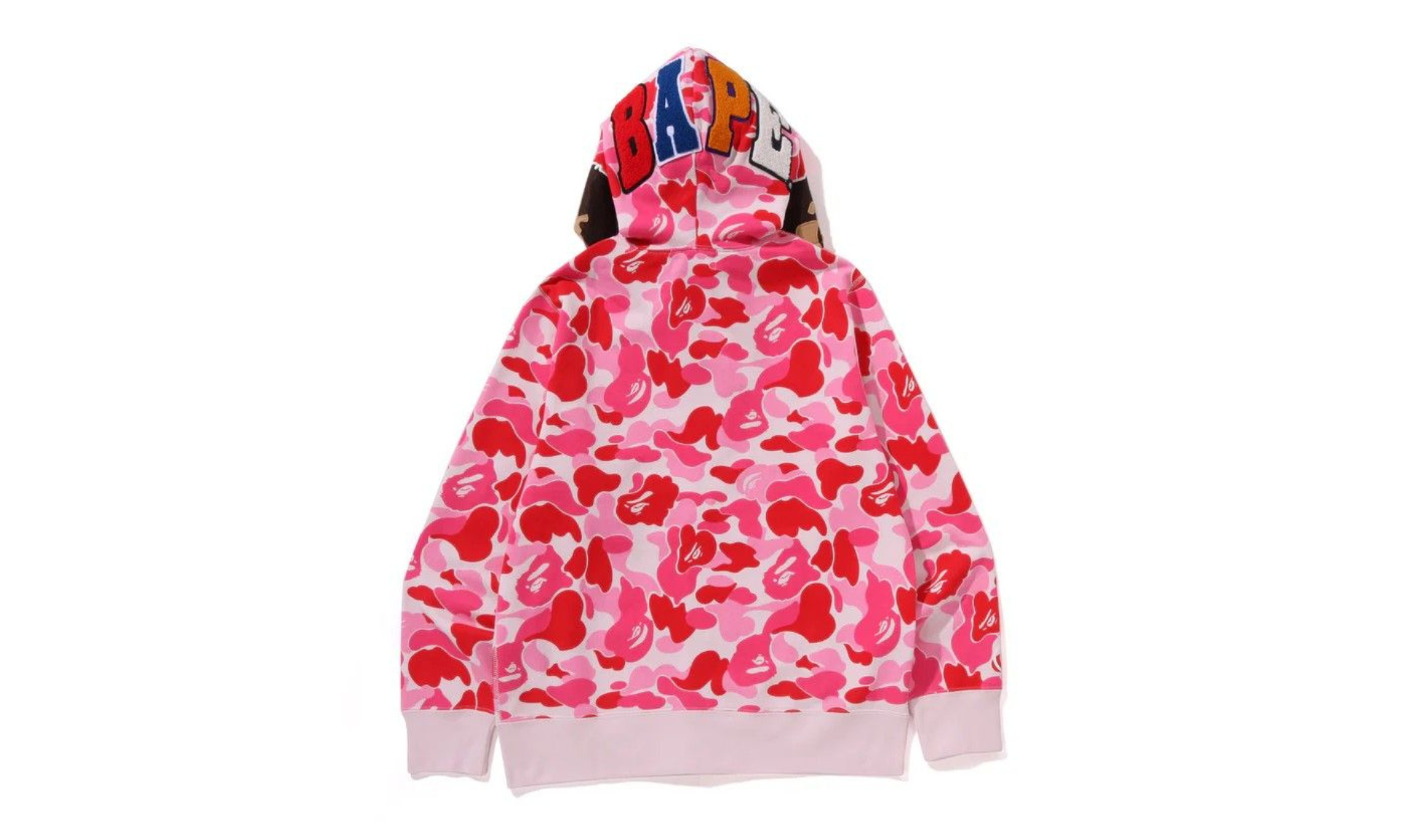 BAPE ABC Camo 2ND APE FullL Zip Hoodie Pink
