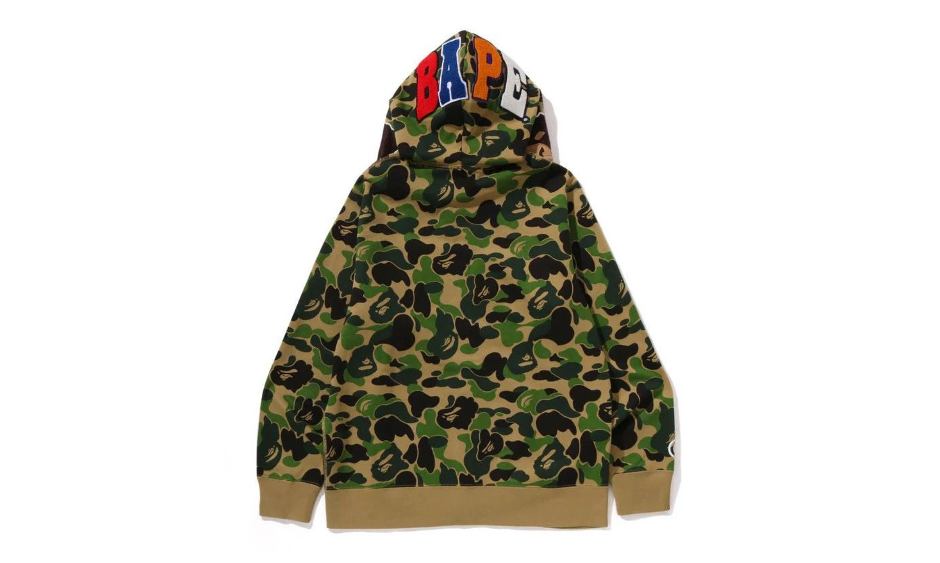 BAPE ABC Camo 2ND APE FullL Zip Hoodie Green