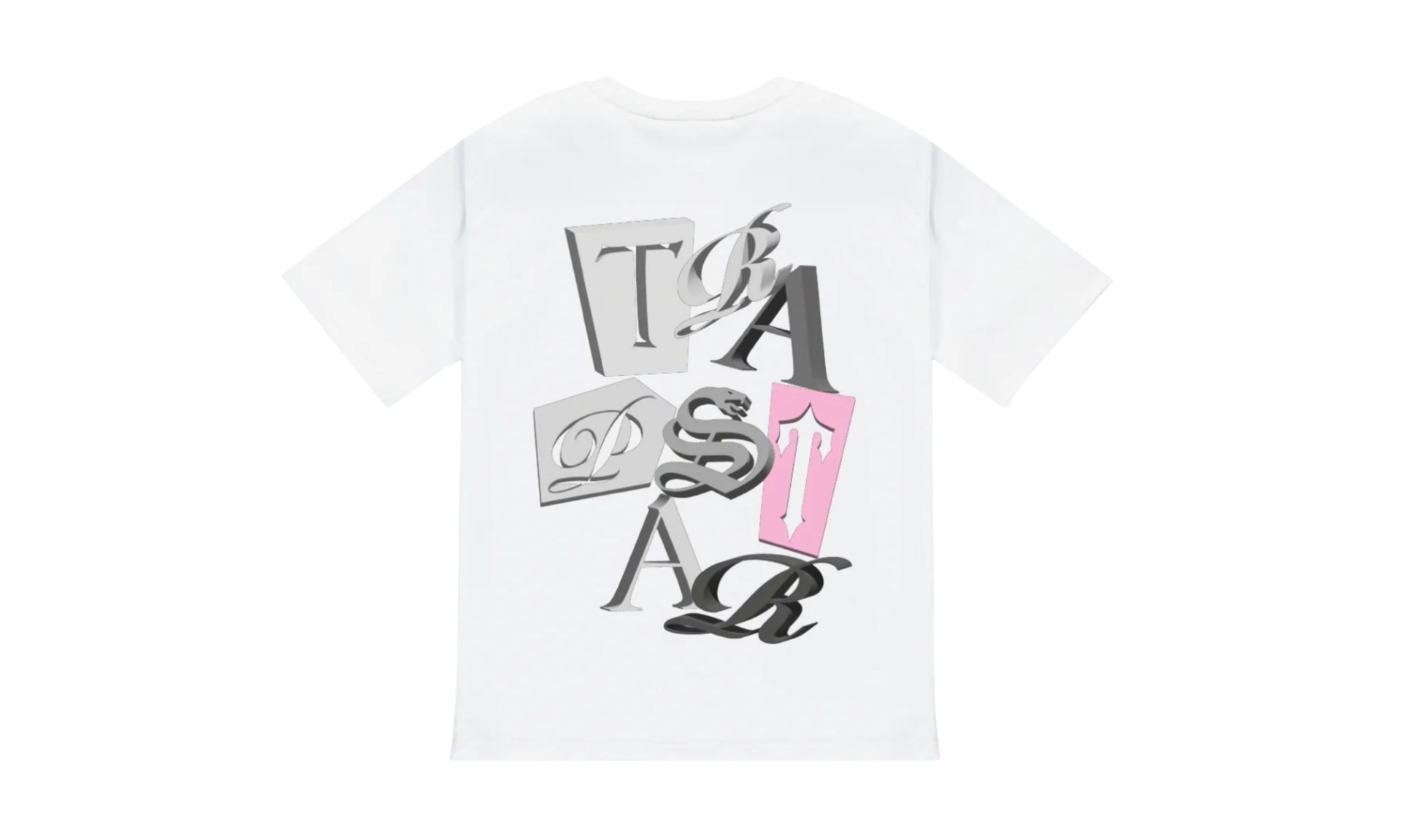 Trapstar Script White Pink Tee