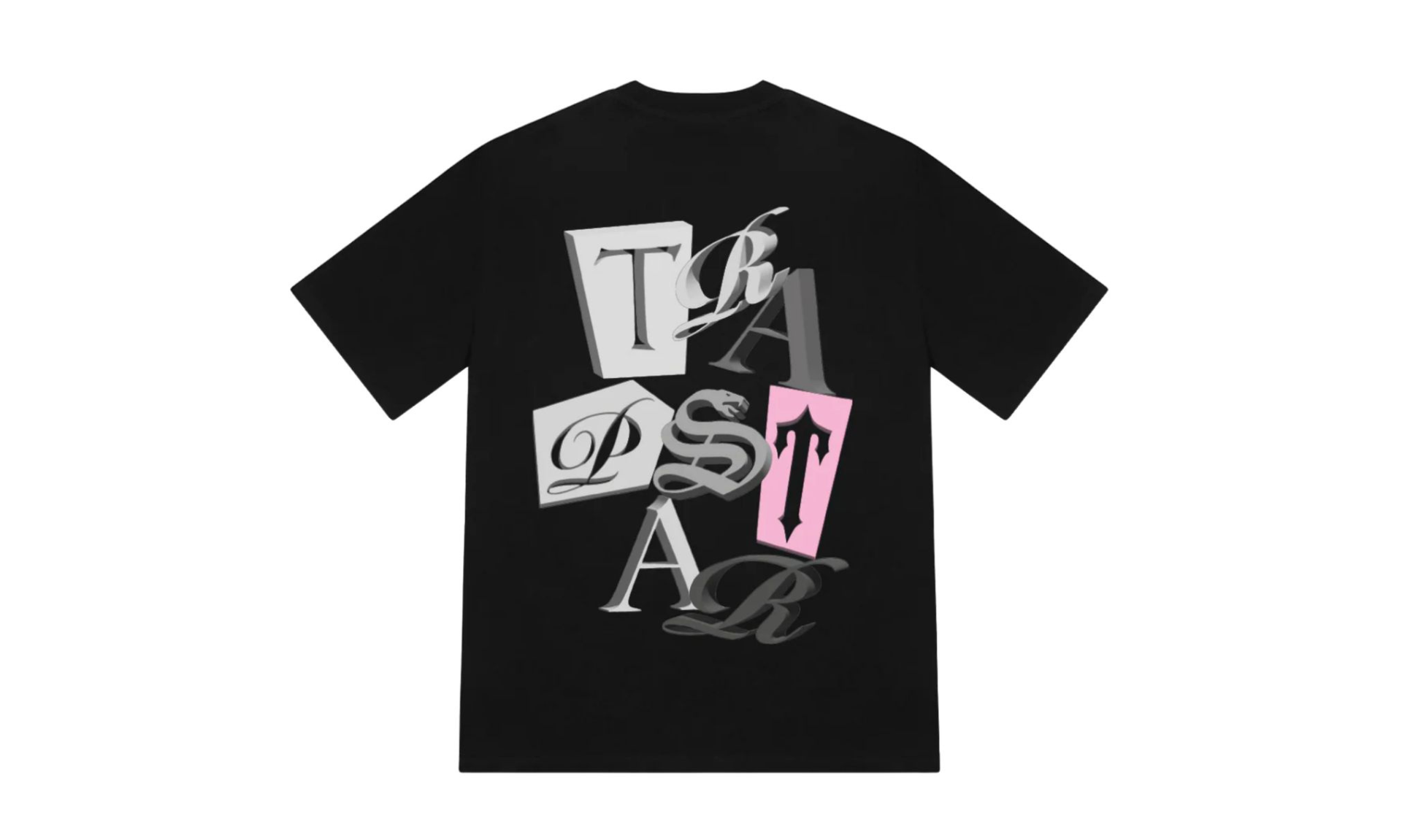 Trapstar Script White Black Pink Tee