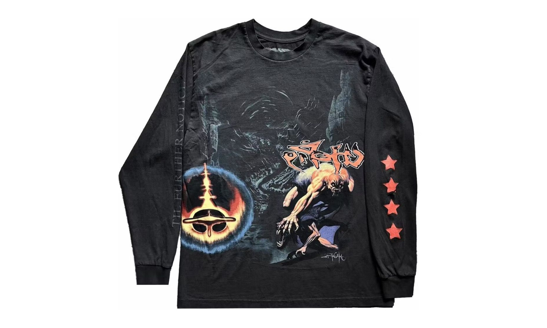 Travis Scott Utopia Circus Maximus 2023 Tour L/S Tee Black