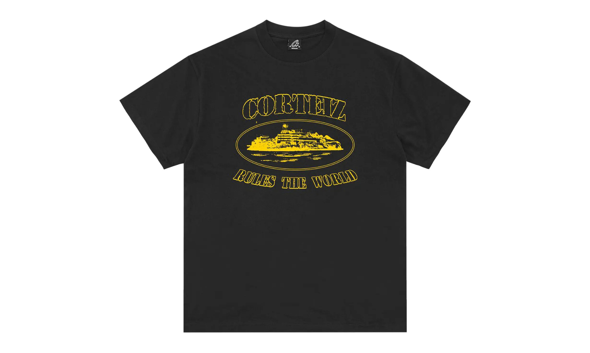 Corteiz OG Alcatraz Tee Black Yellow