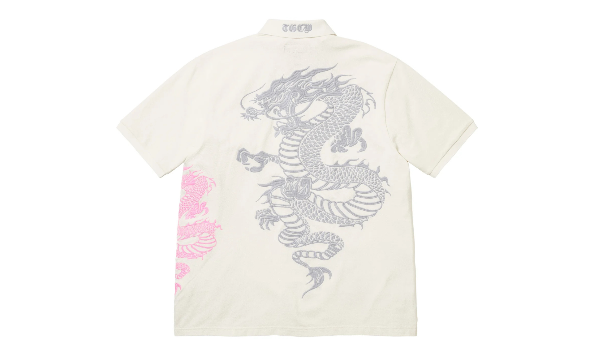 Supreme The Great China Wall Dragon Polo White