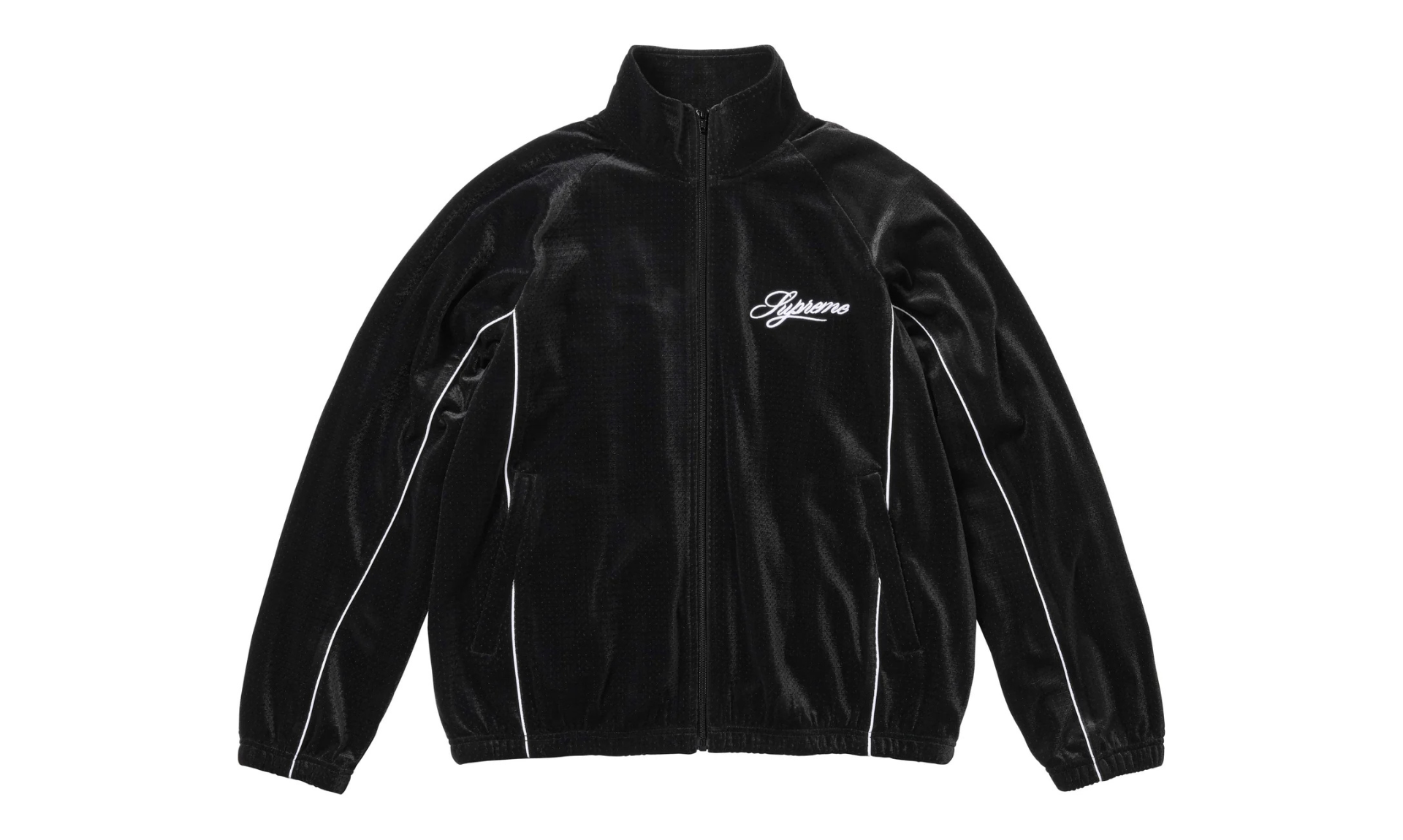 Supreme Velour Mesh Track Jacket Black