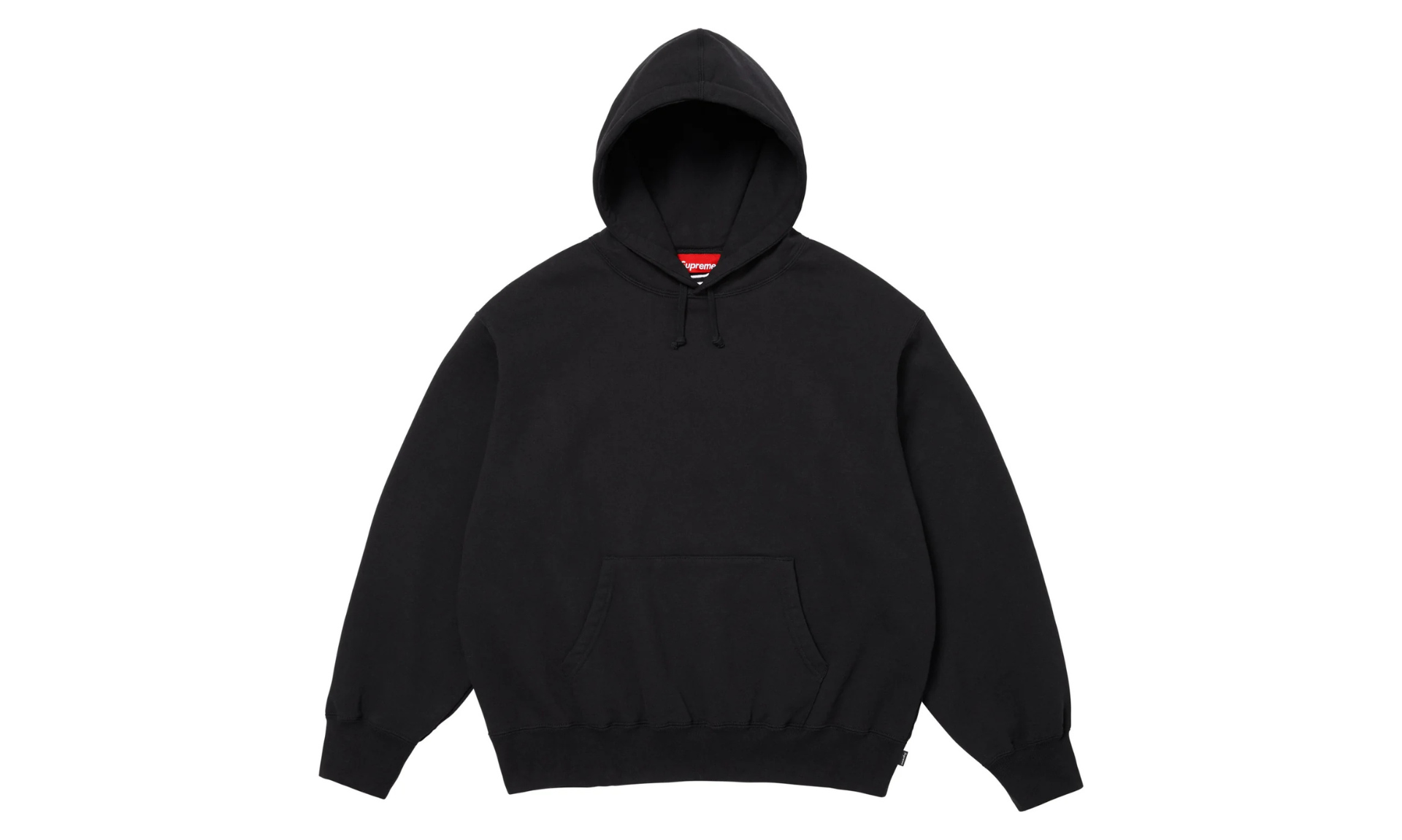 Supreme Satin Applique Hooded Sweatshirt Black