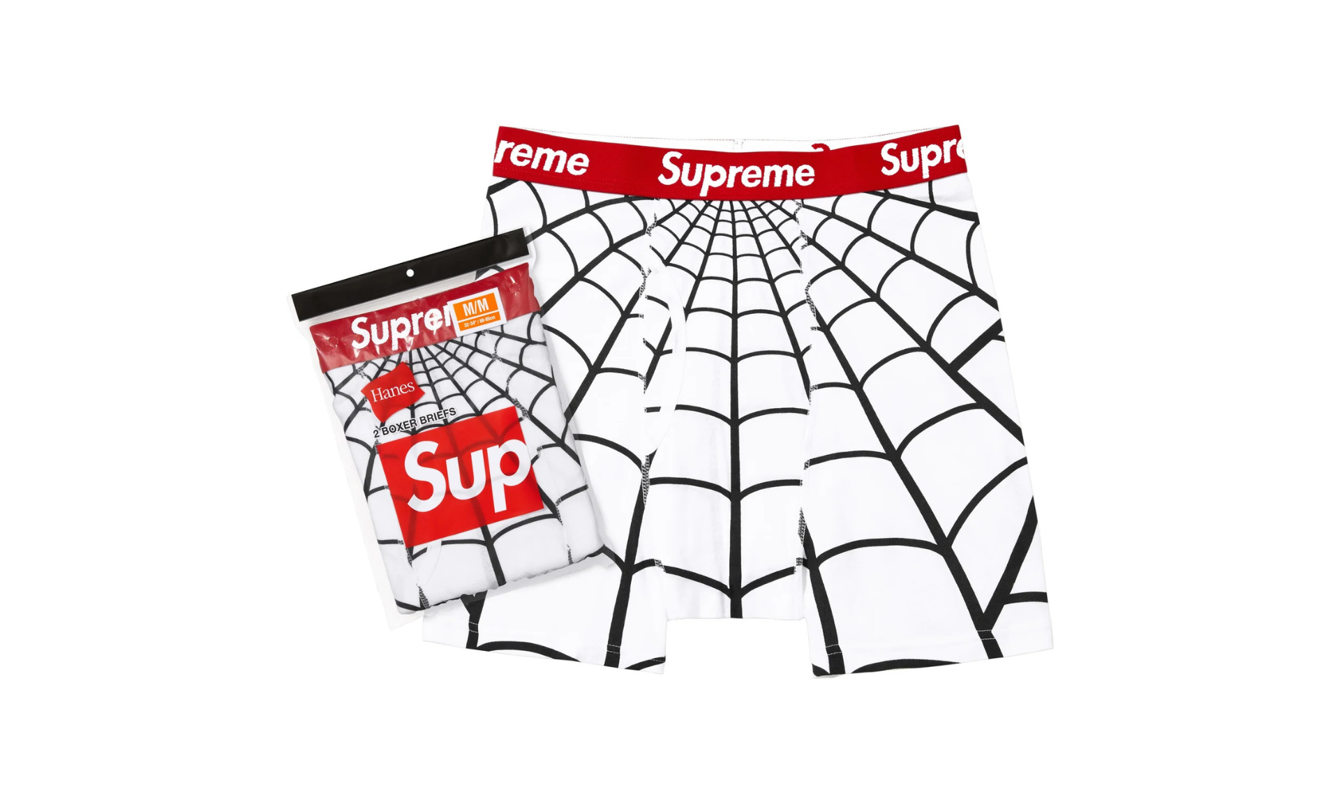 The Supreme Hanes Spider-Man Boxer Briefs White (1 pc)
