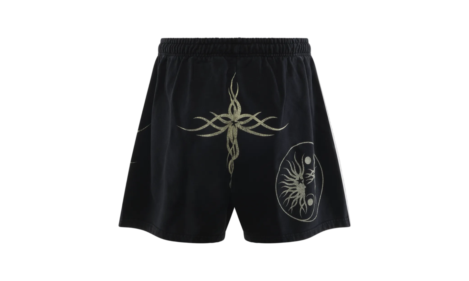 Hellstar Flame Yang Shorts Black