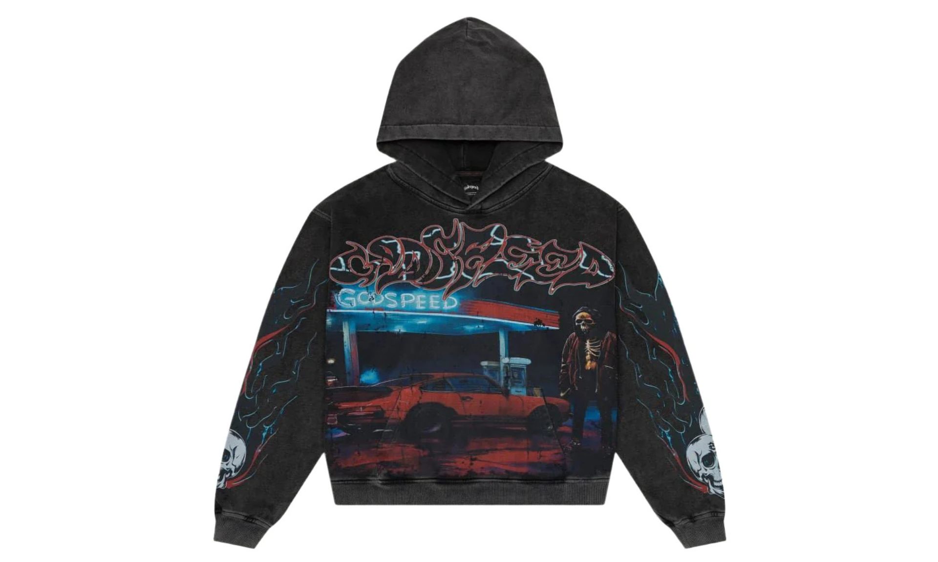 Godspeed Pitstop Hoodie Washed Black