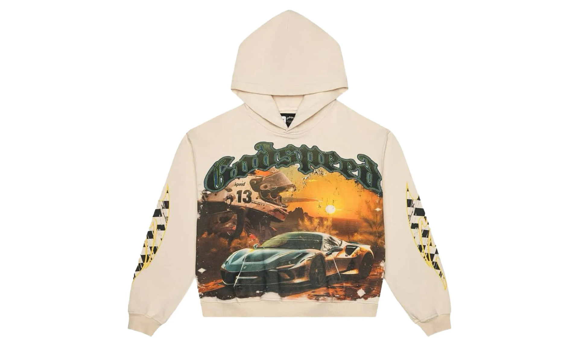 Godspeed Sunset Drift Hoodie Bone | OVERCEZ