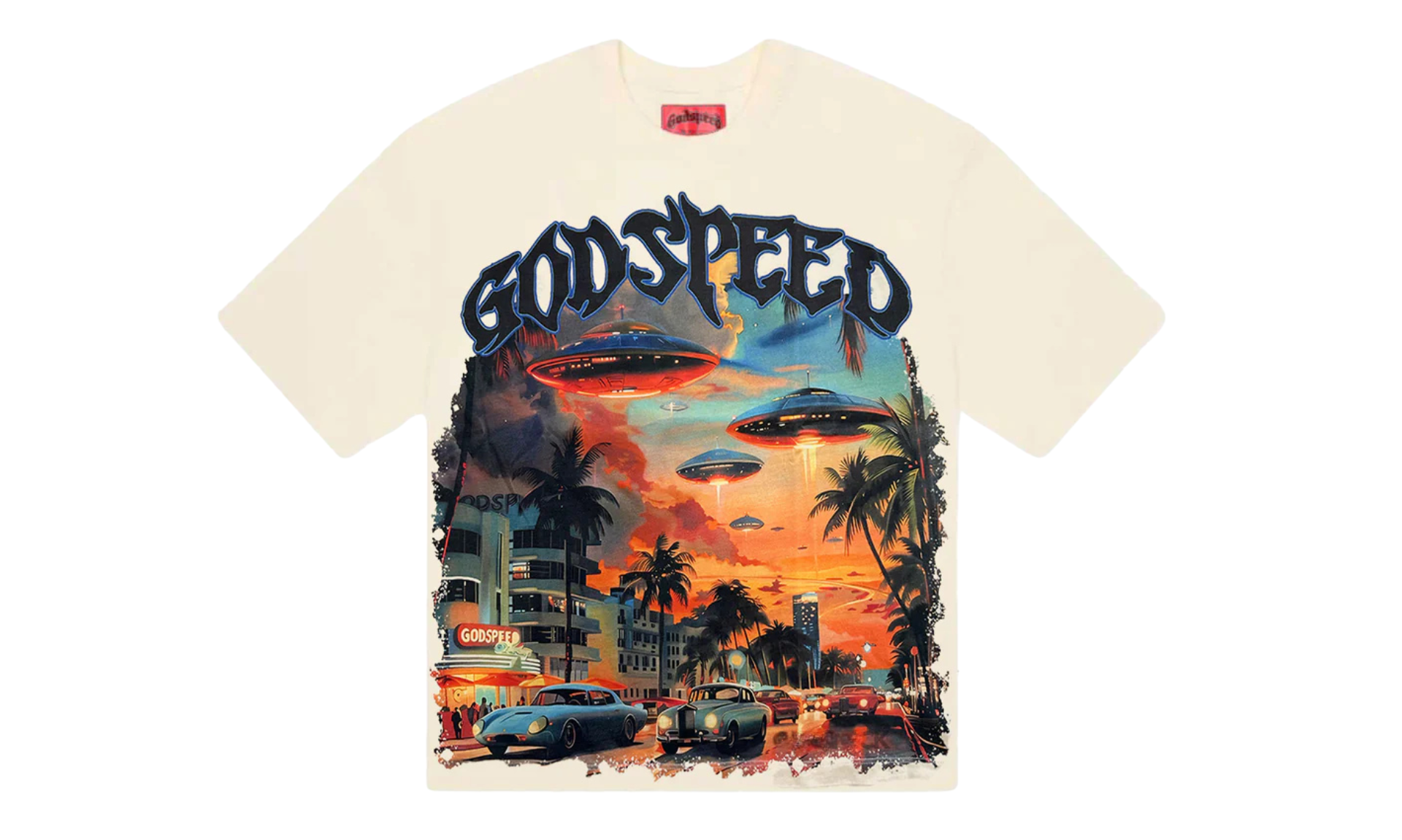 Godspeed Miami UFO T-Shirt Cream
