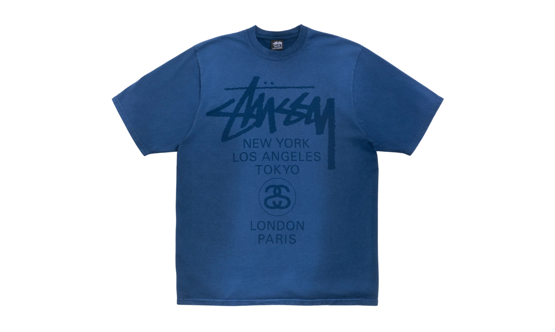 Stussy World Tour Tee Faded Navy