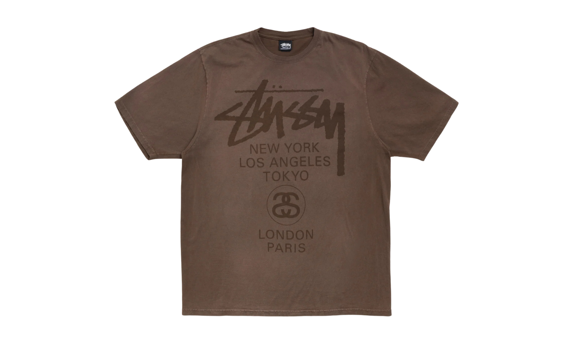 Stussy World Tour Tee Faded Brown