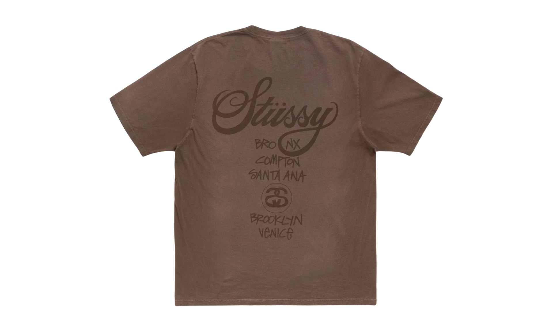 Stussy World Tour Tee Faded Brown