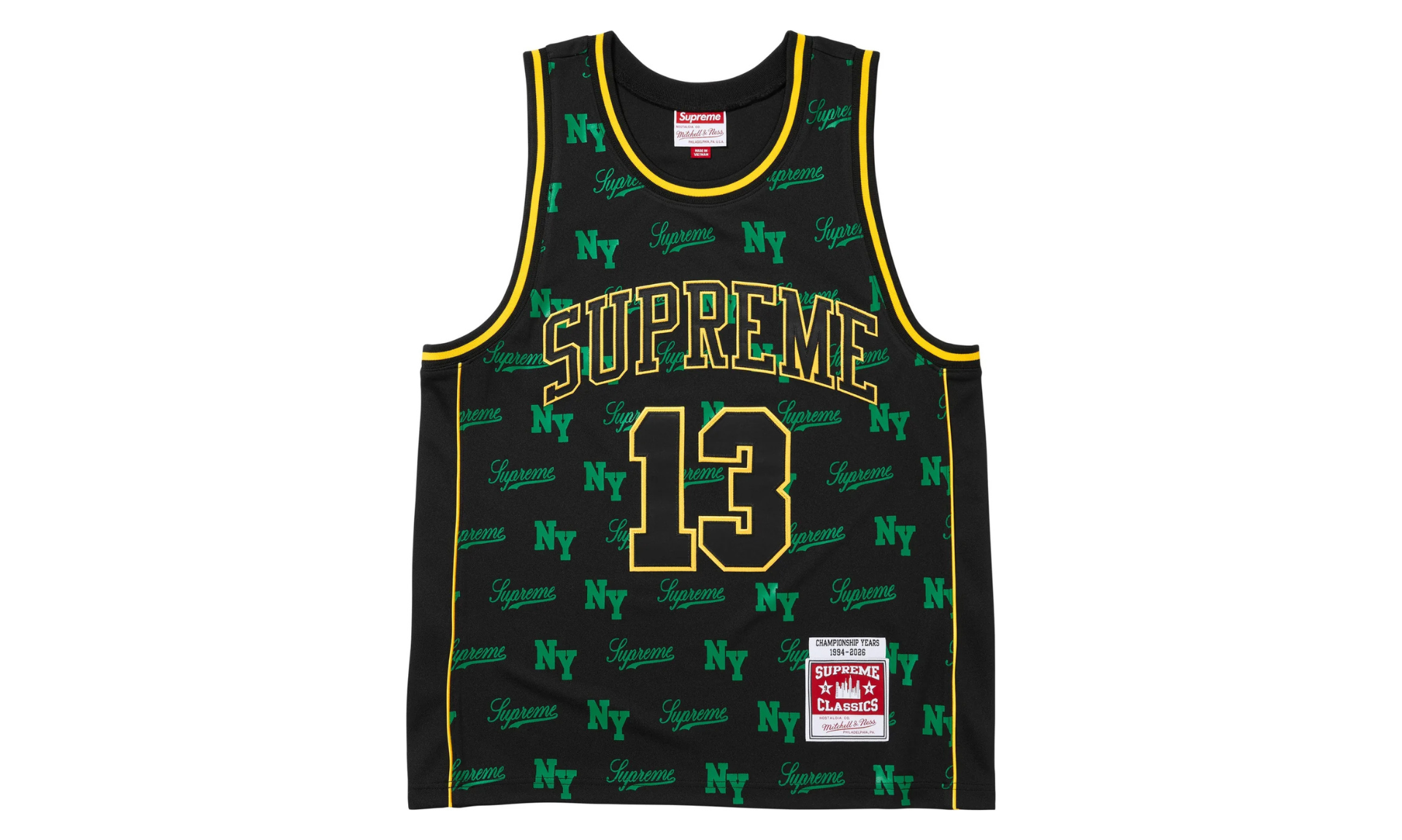 Supreme Mitchell & Ness Monogram Jersey Black
