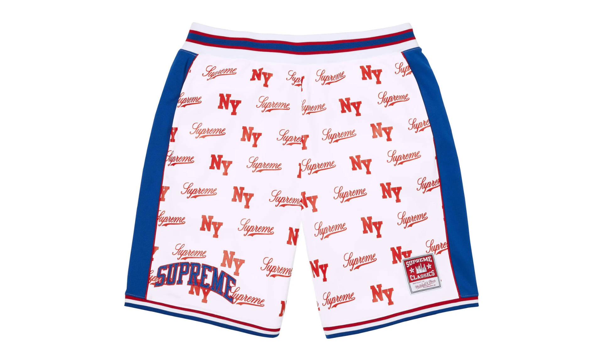 Supreme Mitchell & Ness Monogram Short White | OVERCEZ
