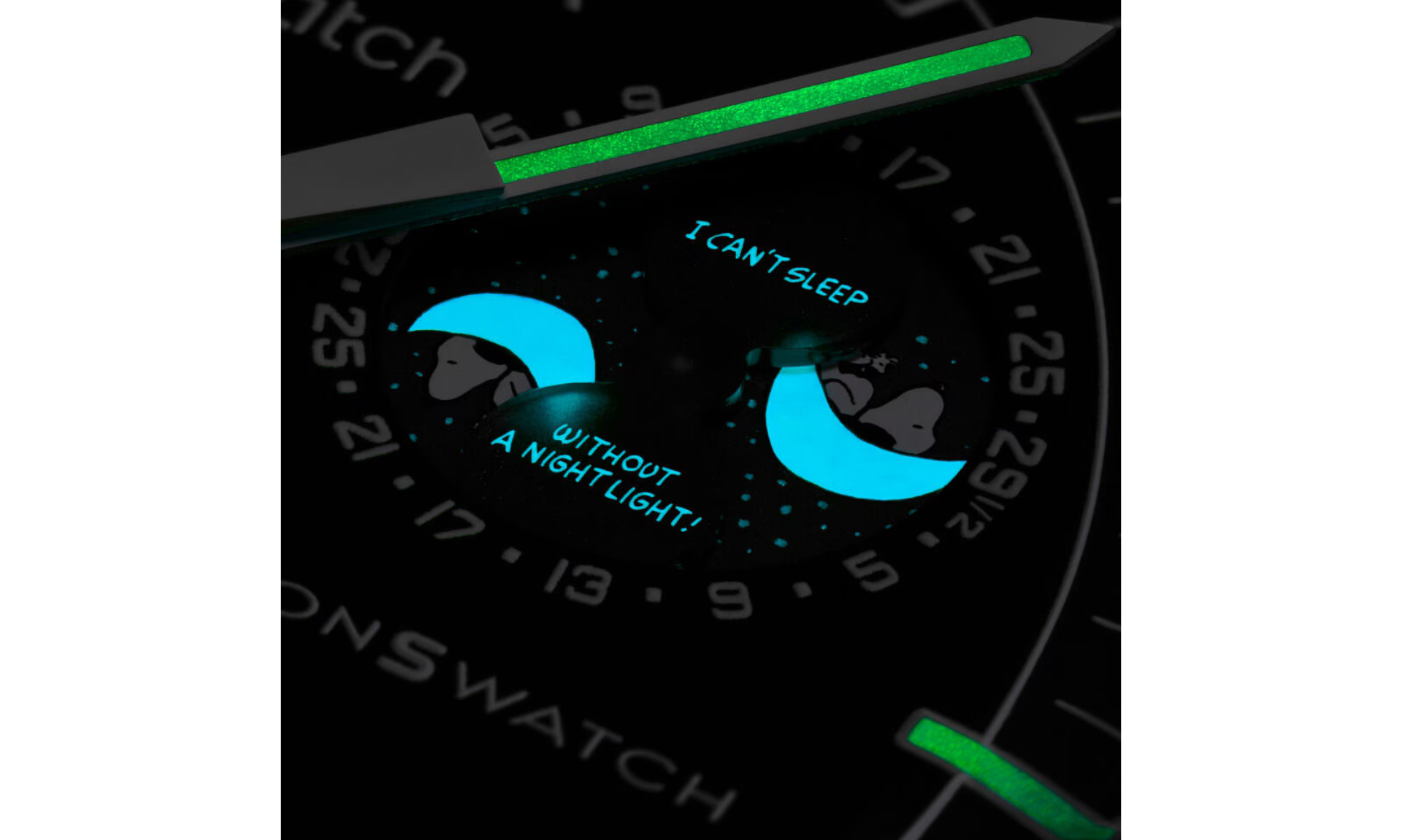 Swatch x Omega Bioceramic Moonswatch Mission To Moonphase Snoopy Black | OVERCEZ