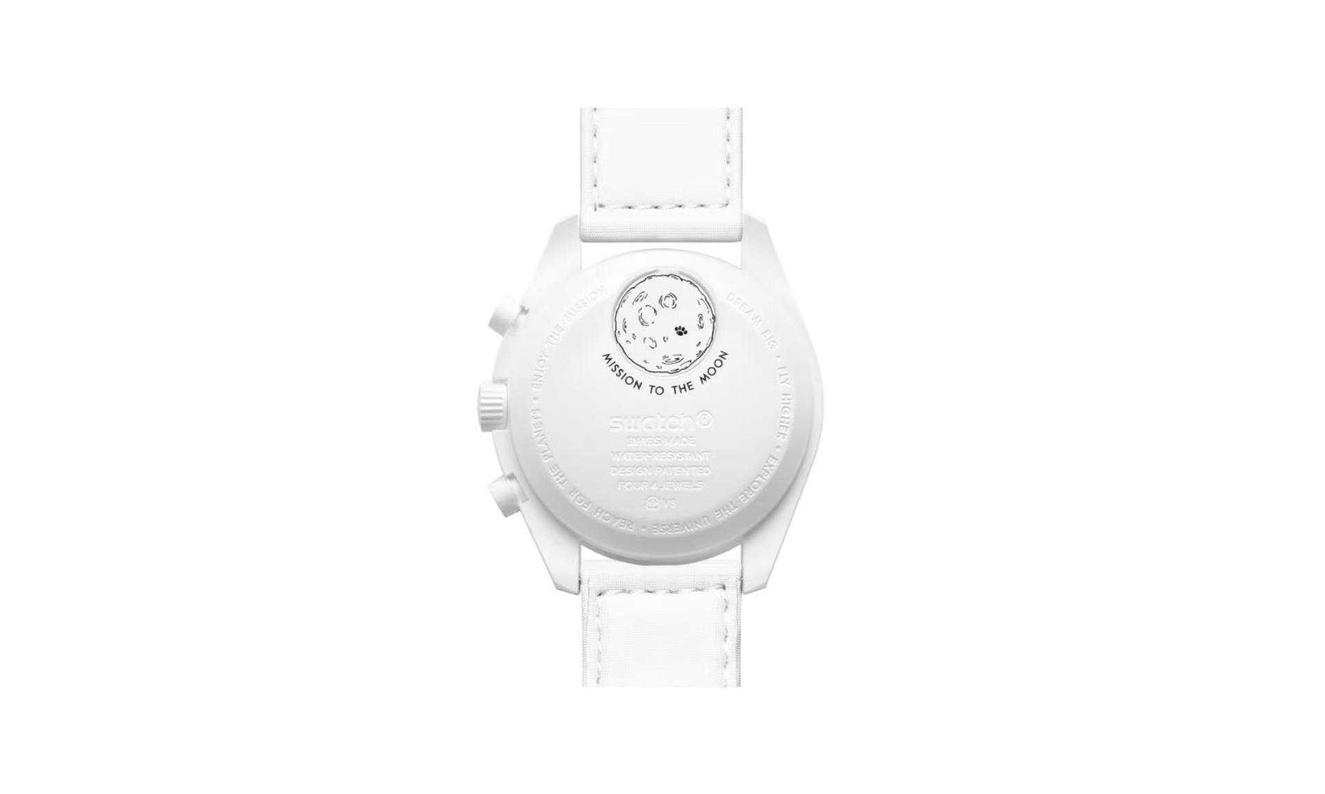 Swatch x Omega Bioceramic Moonswatch Mission To Moonphase Snoopy White | OVERCEZ
