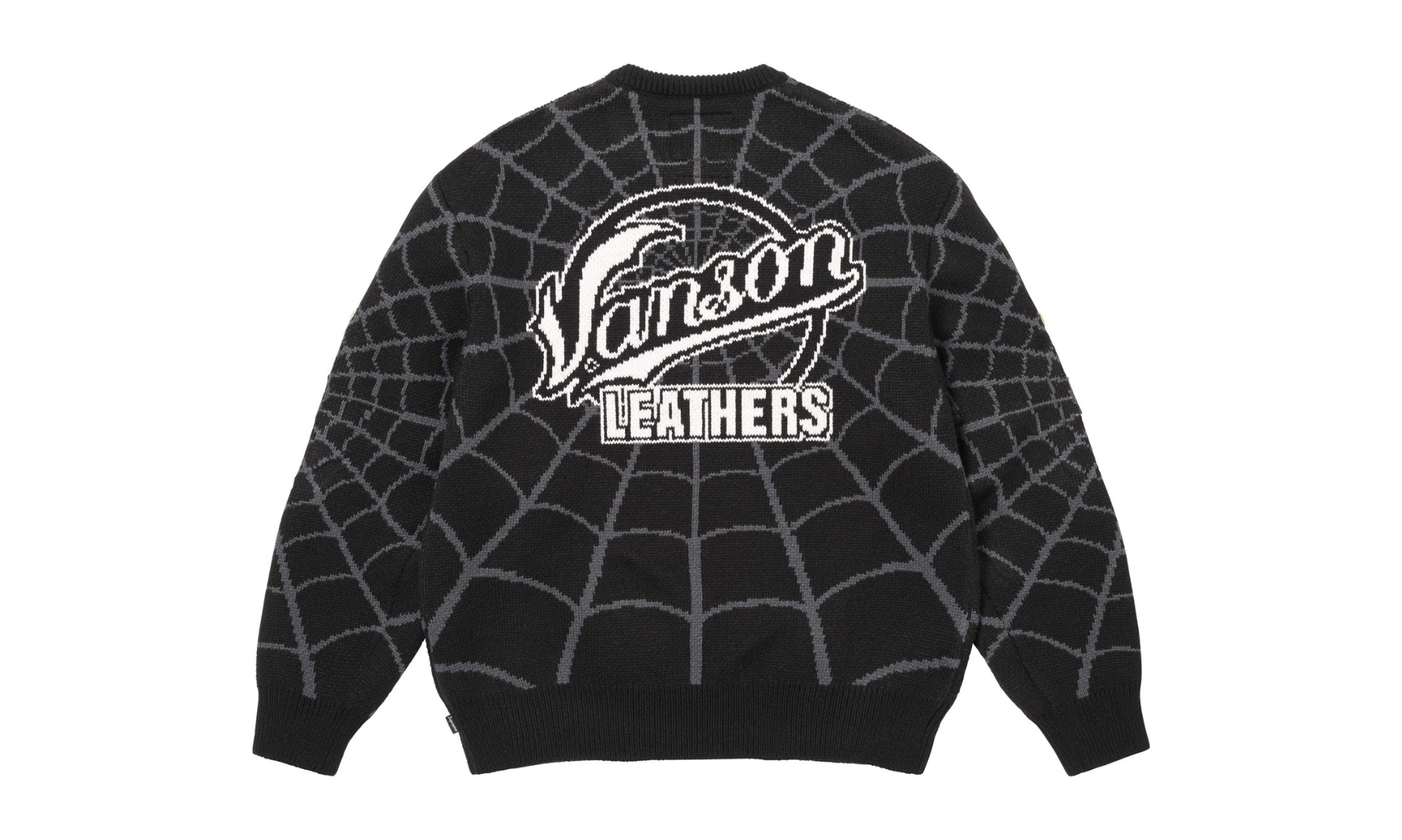 Supreme x Vanson Leathers Spider-Man Sweater Black