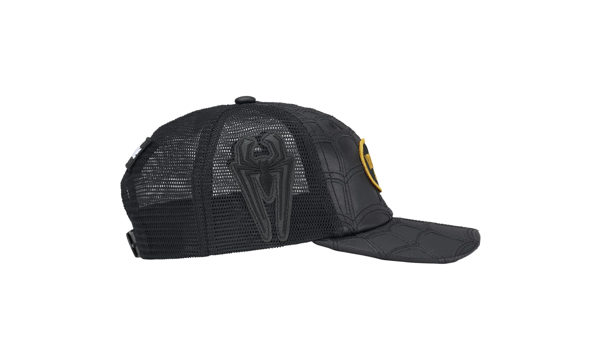 Supreme x Vanson Leathers Spider Man Mesh Back 6 Panel Black | OVERCEZ