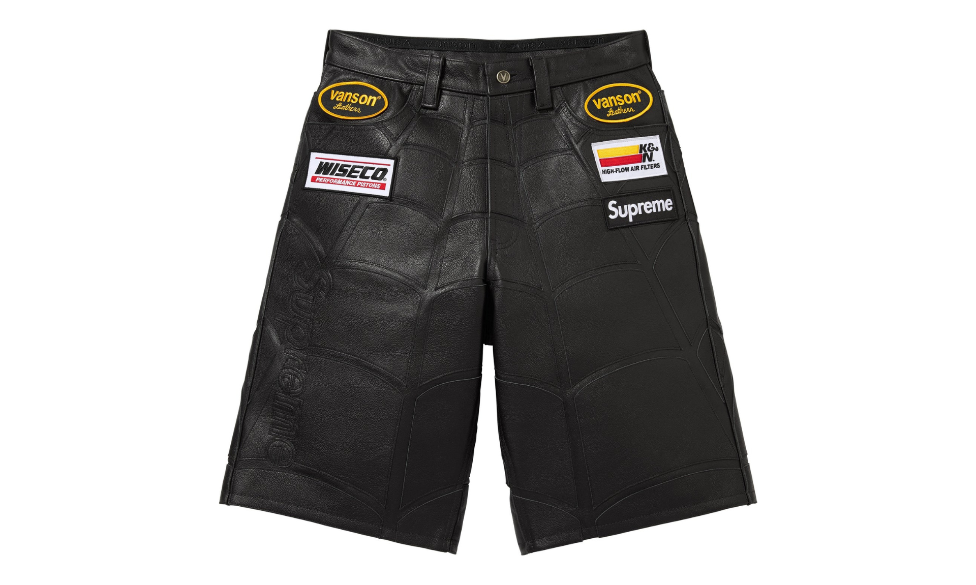 Supreme x Vanson Leathers Spider Man Short Black