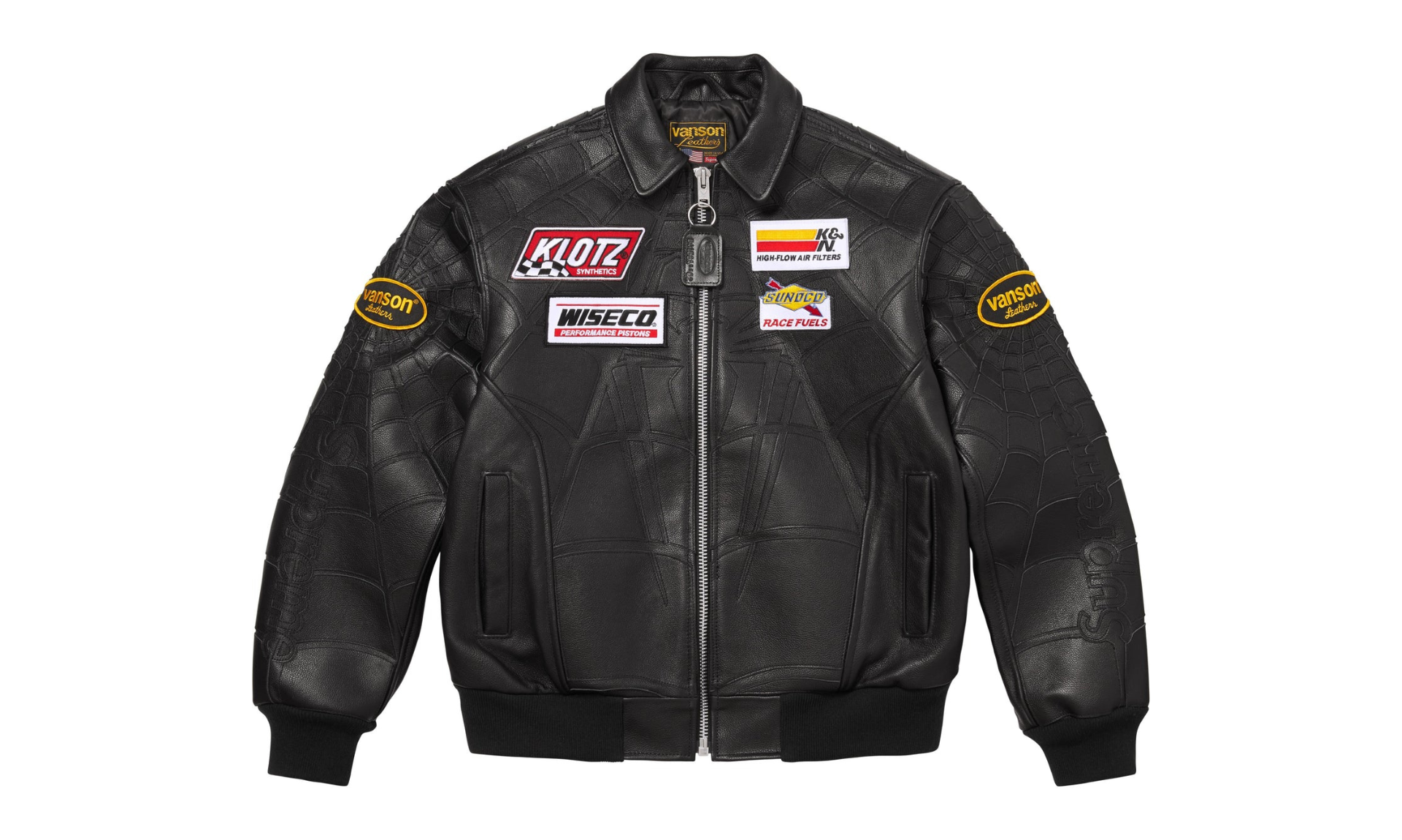 Supreme x Vanson Leathers Spider-Man Jacket Black
