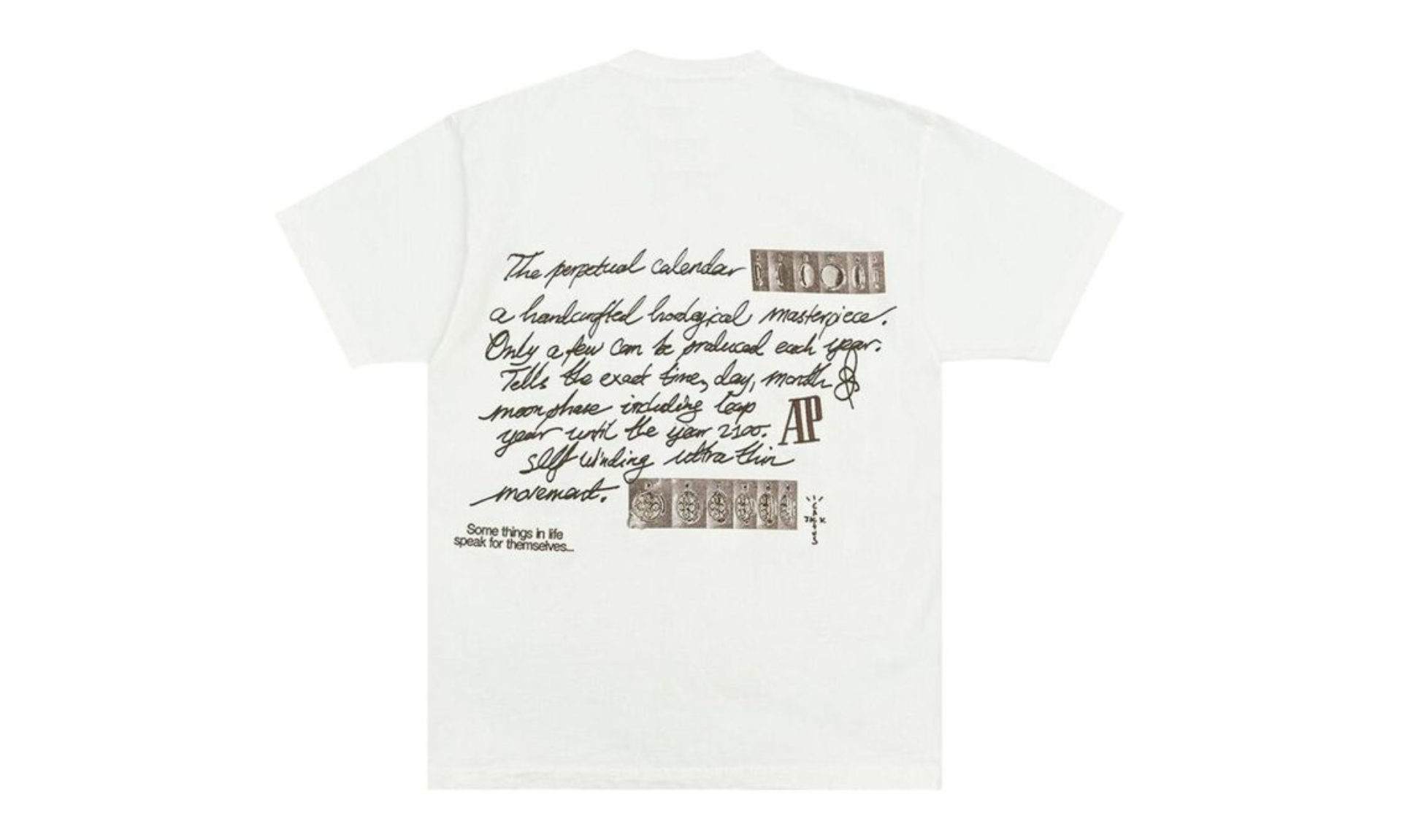Travis Scott CJ x Audemars Piguet Perpetual Calendar Tee White