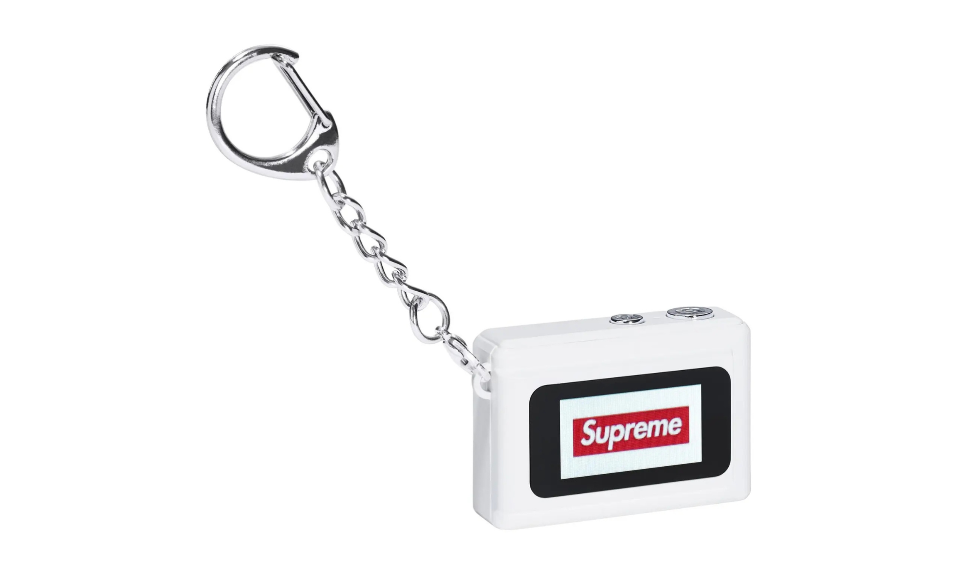 Supreme Digital Camera Keychain White | OVERCEZ