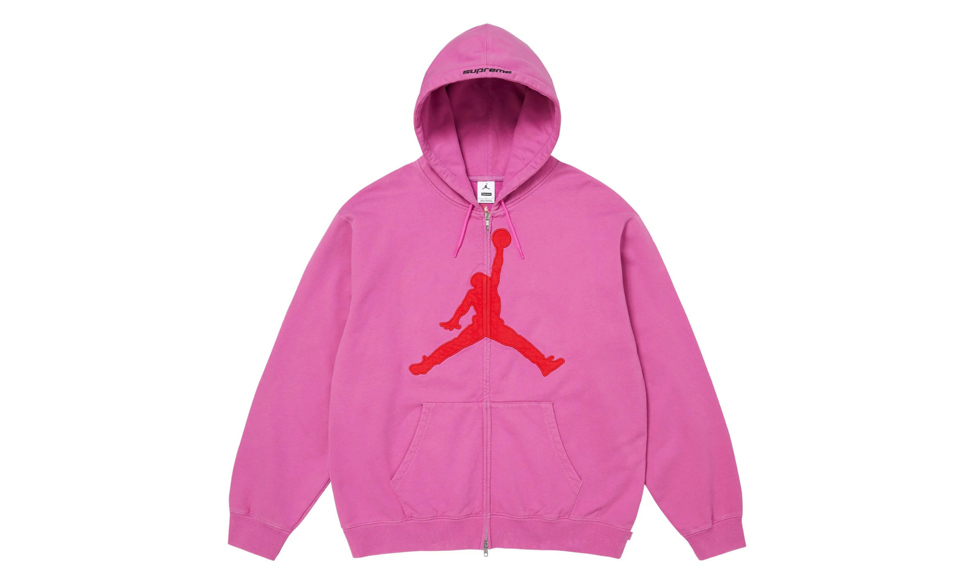 Supreme Jordan Zip Hooded Sweatshirt Pink