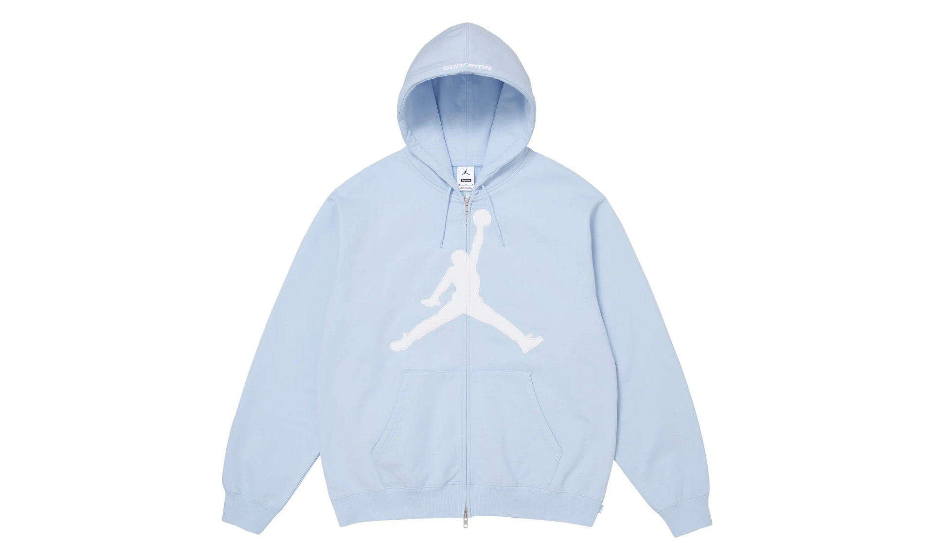 Supreme Jordan Zip Hooded Sweatshirt Light Blue