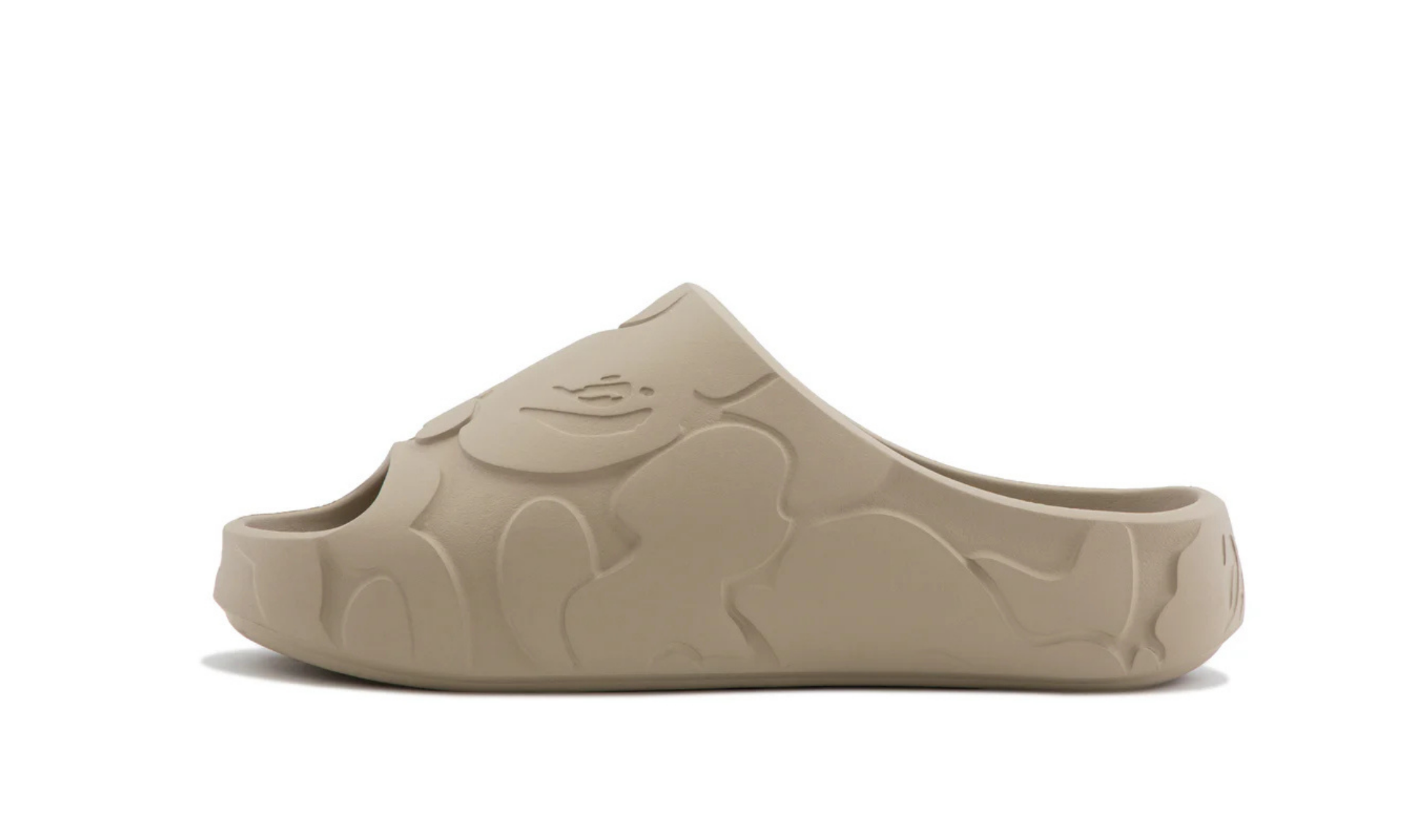 BAPE A Bathing Ape Slide Beige Solid Camo | OVERCEZ