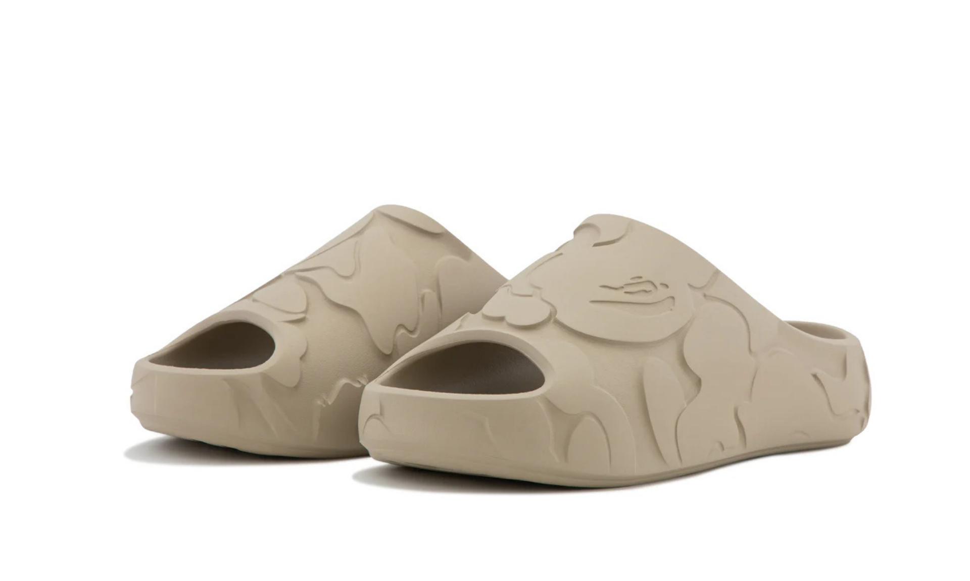 BAPE A Bathing Ape Slide Beige Solid Camo | OVERCEZ