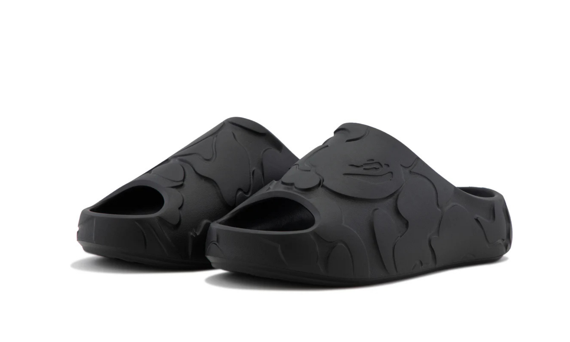 BAPE A Bathing Ape Slide Black Solid Camo | OVERCEZ