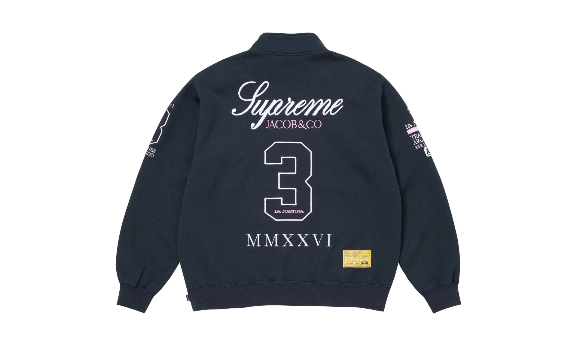 Supreme x La Martina x Jacob & Co Zip Up Sweatshirt Navy