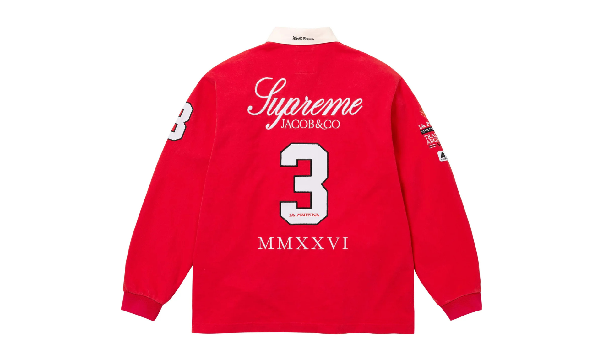 Supreme x La Martina x Jacob & Co Rugby Red