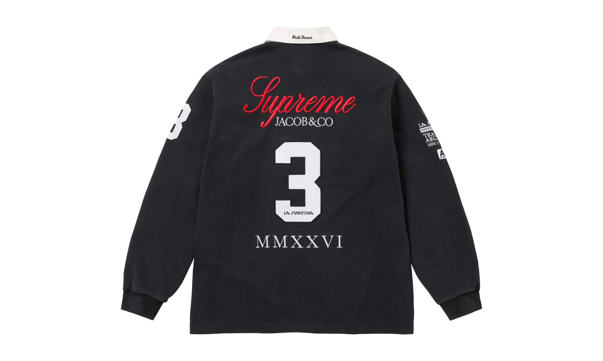 Supreme x La Martina x Jacob & Co Rugby Black